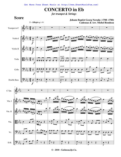  Concerto In E Flat Major by Johann Baptist Georg Neruda
